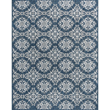 Amora Traditional Mediterranean Tile Design Indoor/Outdoor Area Rug